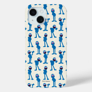 Cute Grover Pattern iPhone 15 Case