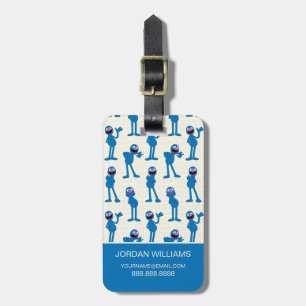 Cute Grover Pattern Luggage Tag