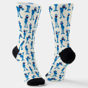 Cute Grover Pattern Socks