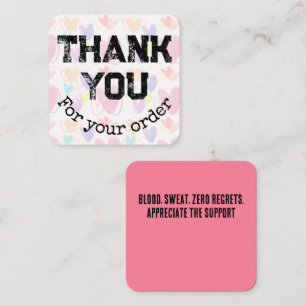Cute Grunge Street Style Thank You Square Business Card