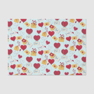 Cute Grungy Pretty Valentine’s Airmail Love Letter Tissue Paper