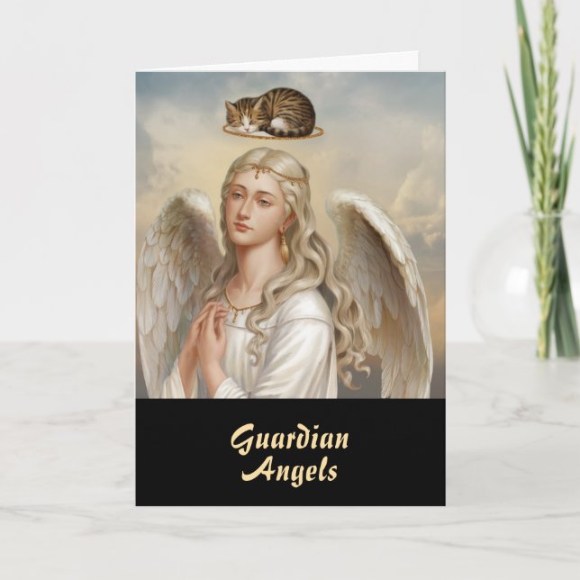 Cute Guardian Angels Greeting Card (Front)