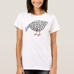 Cute Guinea Hen T-Shirt<br><div class="desc">A cute Guinea Fowl having a contented peck.</div>