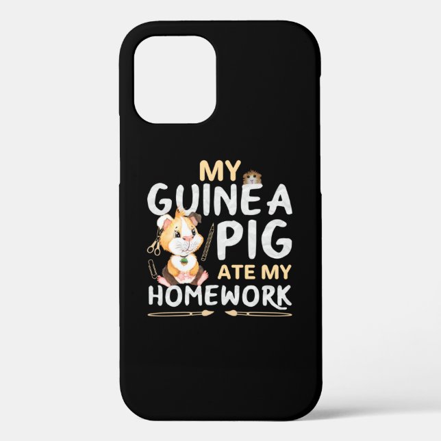 Cute Guinea Pig Ate My Homework Case-Mate iPhone Case (Back)