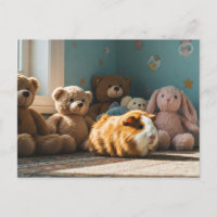 Cute Guinea Pig Cavia Teddy Bear Toy Postcard