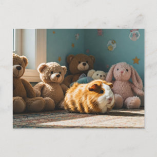 Cute Guinea Pig Cavia Teddy Bear Toy Postcard