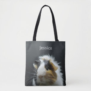 Cute Guinea Pig Chalkboard Personalised Tote Bag