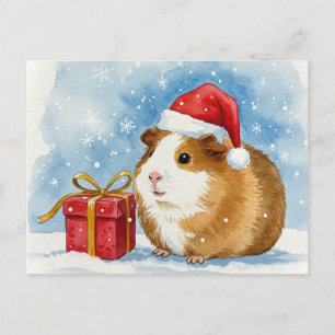 Cute Guinea pig Christmas Cavia Cavy Postcard