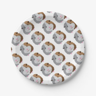 cute guinea pig face paper plate