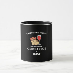 Cute Guinea Pig Gift  Wine Lover Mug