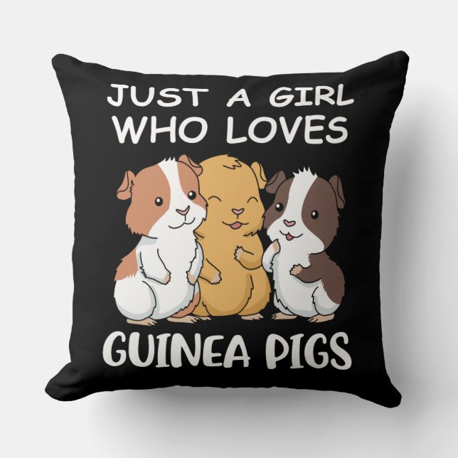 Cute Guinea Pig Gifts Girls Kawaii Guinea Pig Gift Cushion (Front)