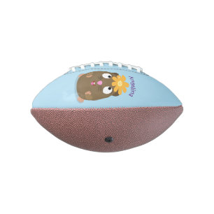 Cute guinea pig happy cartoon illustration football
