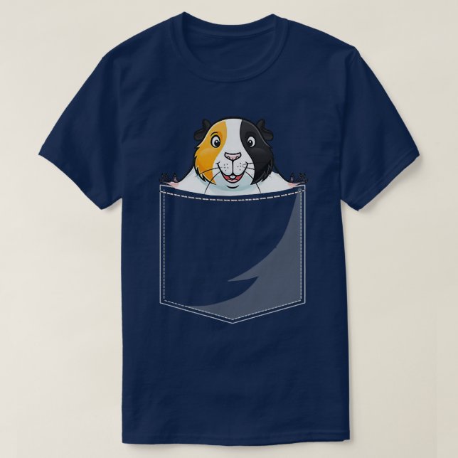 Cute Guinea Pig in Your Pocket  T-Shirt (Design Front)