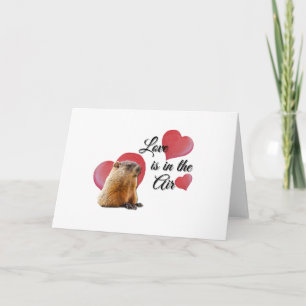 Cute Guinea Pig Love Hearts Valentine's Day Card