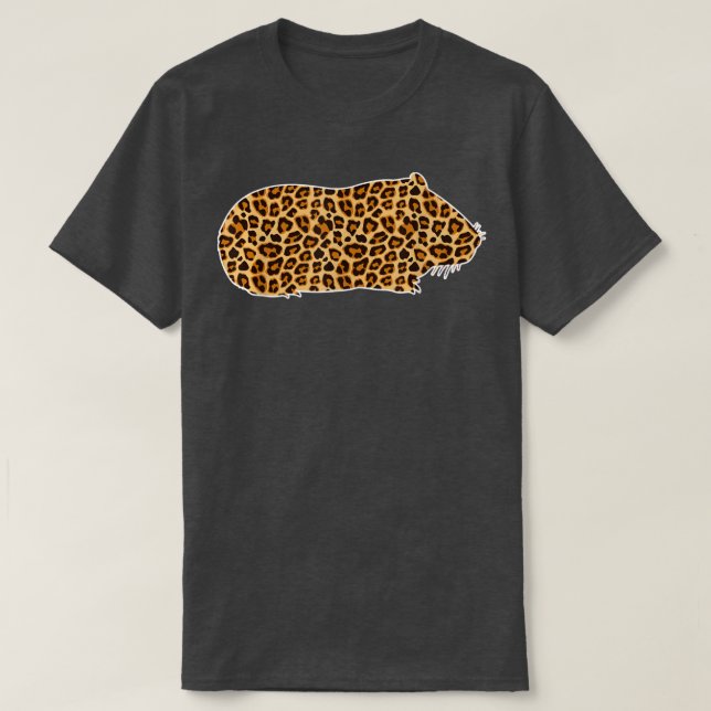 Cute Guinea Pig Lover Pet Animal Print Leopard Gir T-Shirt (Design Front)