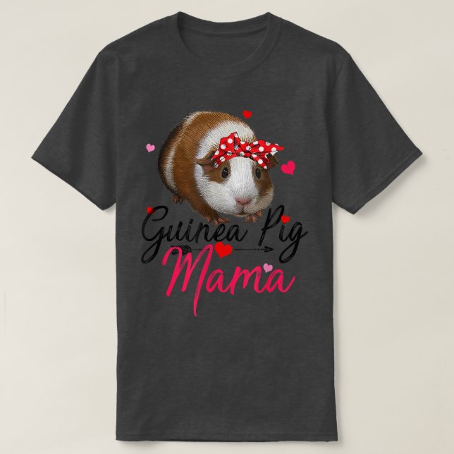 Cute Guinea Pig Mama Costume Shirt Women Guinea Pi (Design Front)