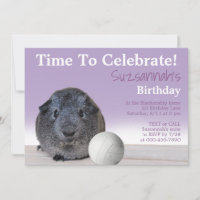 Cute Guinea Pig Volleyball Custom Birthday Party