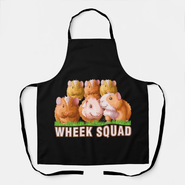 Cute Guinea Pig Wheek Squad Pet Lover Apron (Front)