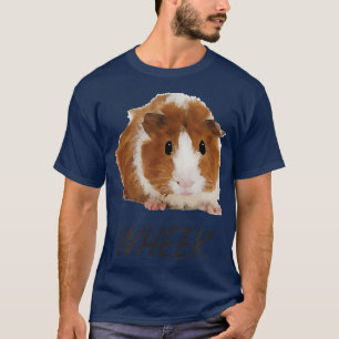 Cute Guinea Pig Wheek   White  Grey  T-Shirt