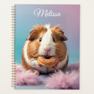 Cute Guinea Pig With Doughnut Pastel Gradient  Planner