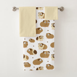 Cute Guinea Pigs Bath Towel Set