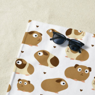 Cute Guinea Pigs Beach Towel