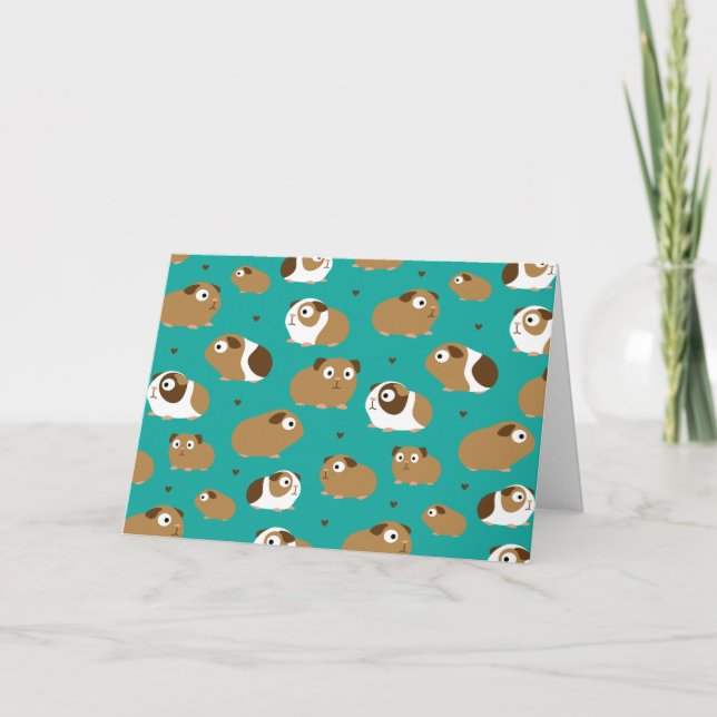Cute Guinea Pigs Card (Front)