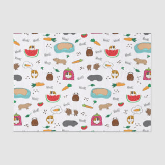 Cute Guinea Pigs Cavy Pets Tissue Paper