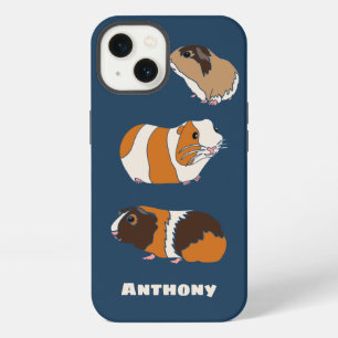 Cute Guinea Pigs Illustrations Personalised iPhone 13 Case