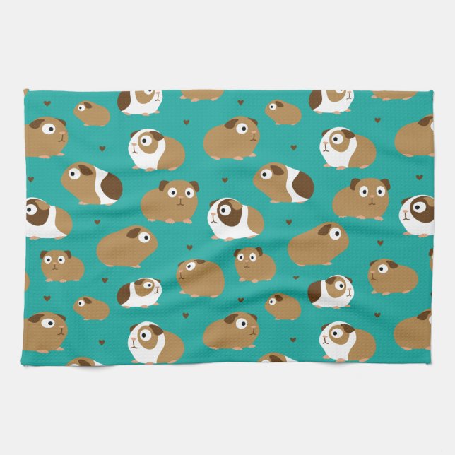 Cute Guinea Pigs Kitchen Towel (Horizontal)