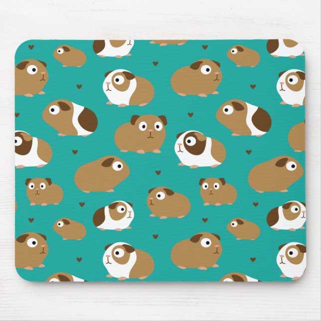 Cute Guinea Pigs Mouse Pad (Front)