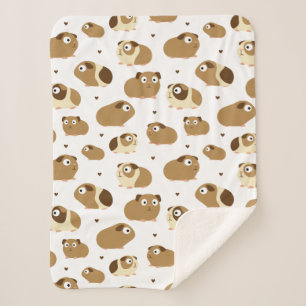 Cute Guinea Pigs Sherpa Blanket
