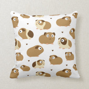 Cute Guinea Pigs Throw Pillow