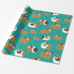 Cute Guinea Pigs Wrapping Paper