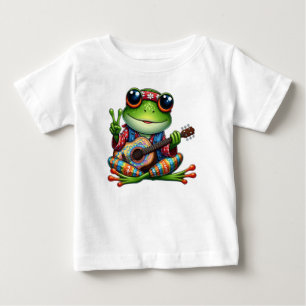 Cute Guitar Frog  Baby T-Shirt