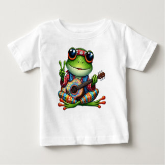 Cute Guitar Frog  Baby T-Shirt