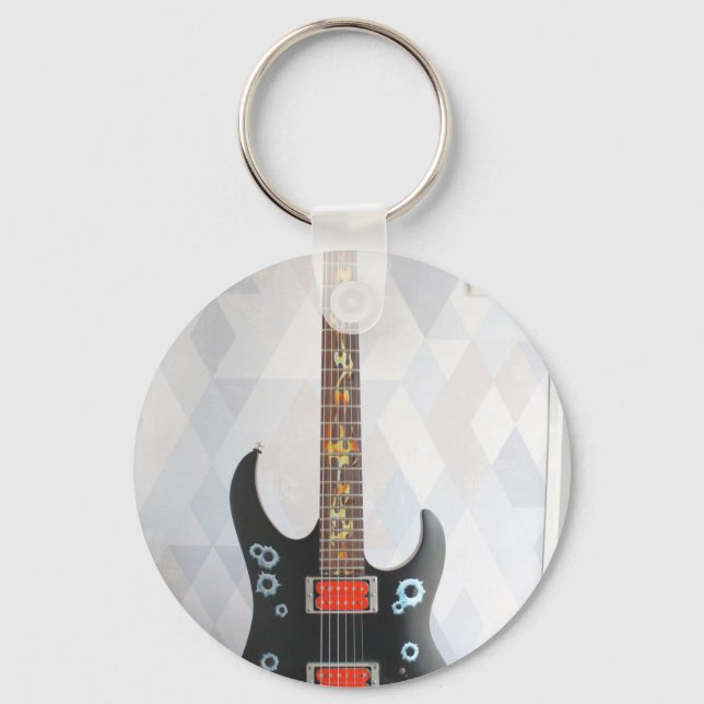 Cute Guitar Key Ring (Front)