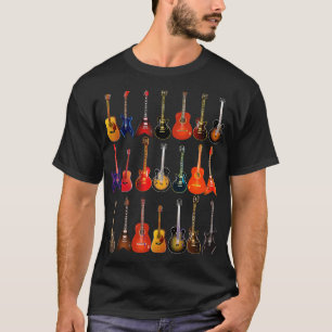 Cute Guitar Rock N Roll Musical Instruments  Gift  T-Shirt