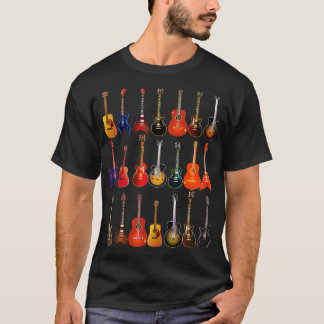 Cute Guitar Rock N Roll Musical Instruments  Gift  T-Shirt