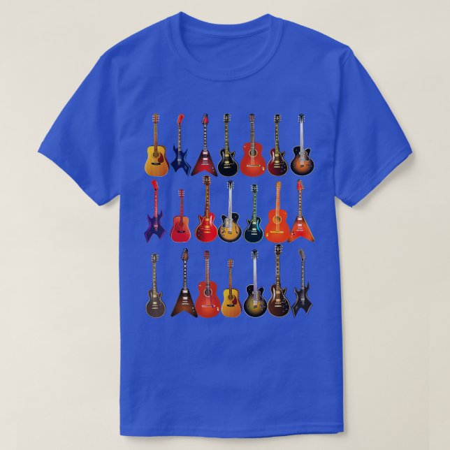 Cute Guitar Rock N Roll Musical Instruments  Gift  T-Shirt (Design Front)