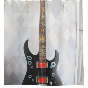 Cute Guitar Shower Curtain