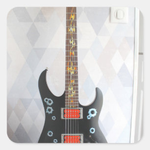 Cute Guitar Square Sticker
