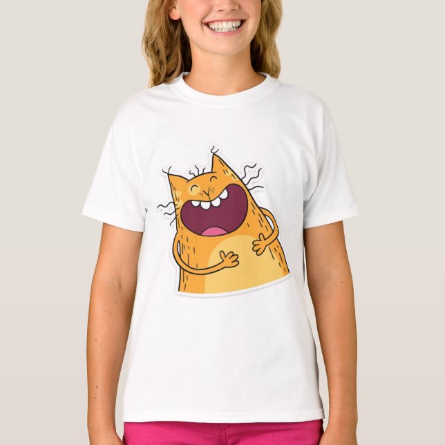 Cute,guy,tees,kitten,funny,cat T-Shirt (Front)
