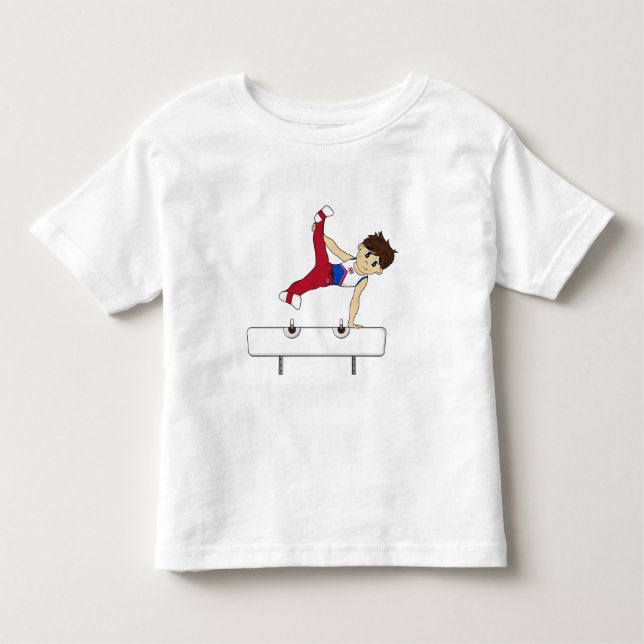 Cute Gymnast on Pommel Horse Tee (Front)