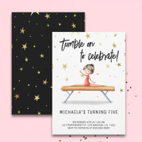Cute Gymnastics Balance Beam Birthday