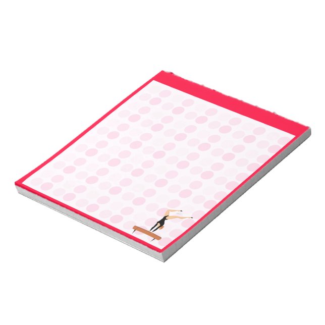 Cute Gymnastics Balance Beam Notepad (Rotated)