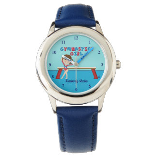 Cute Gymnastics Girl Personalised Kids Gymnast Watch