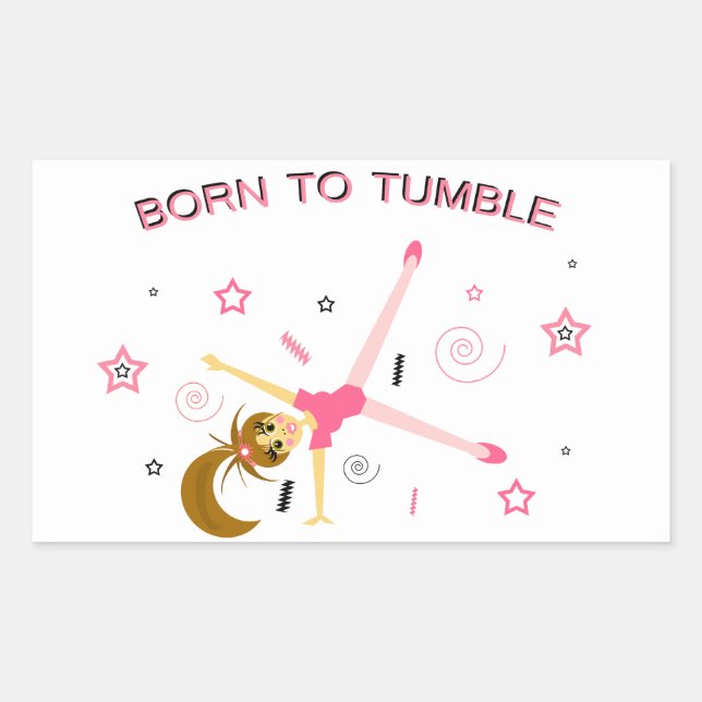 Cute Gymnastics Sticker (Front)