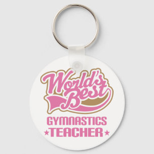 Cute Gymnastics Teacher Key Ring
