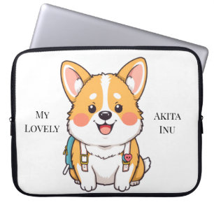 Cute Hachiko Akita Inu Loyal Dog Japan Laptop Sleeve